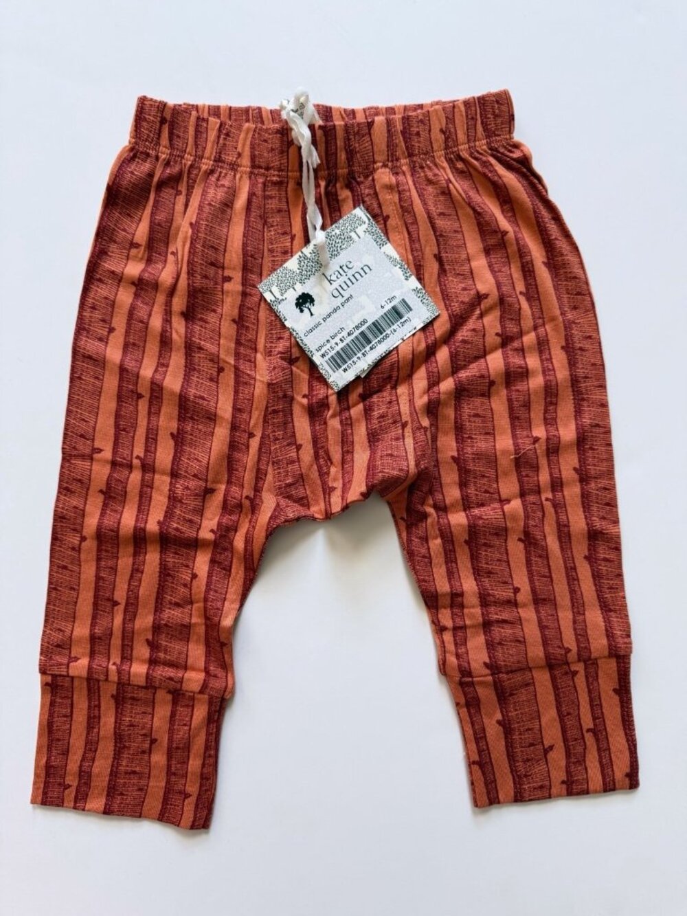 Kate Quinn Organics Baby Panda Pants 6-12 months NWT